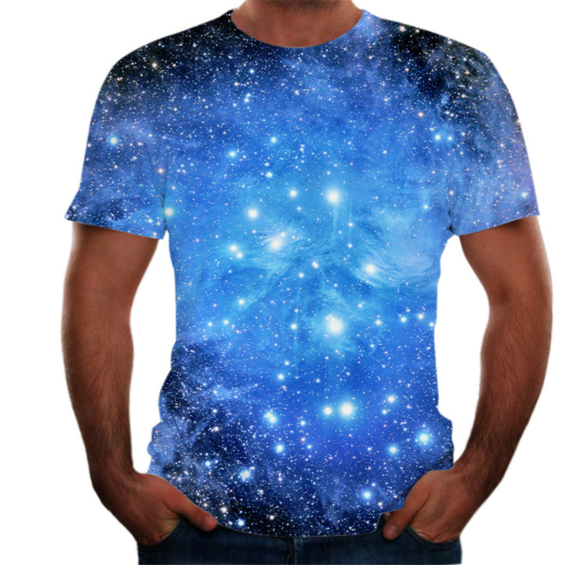 3D digital round neck short sleeve T-shirt