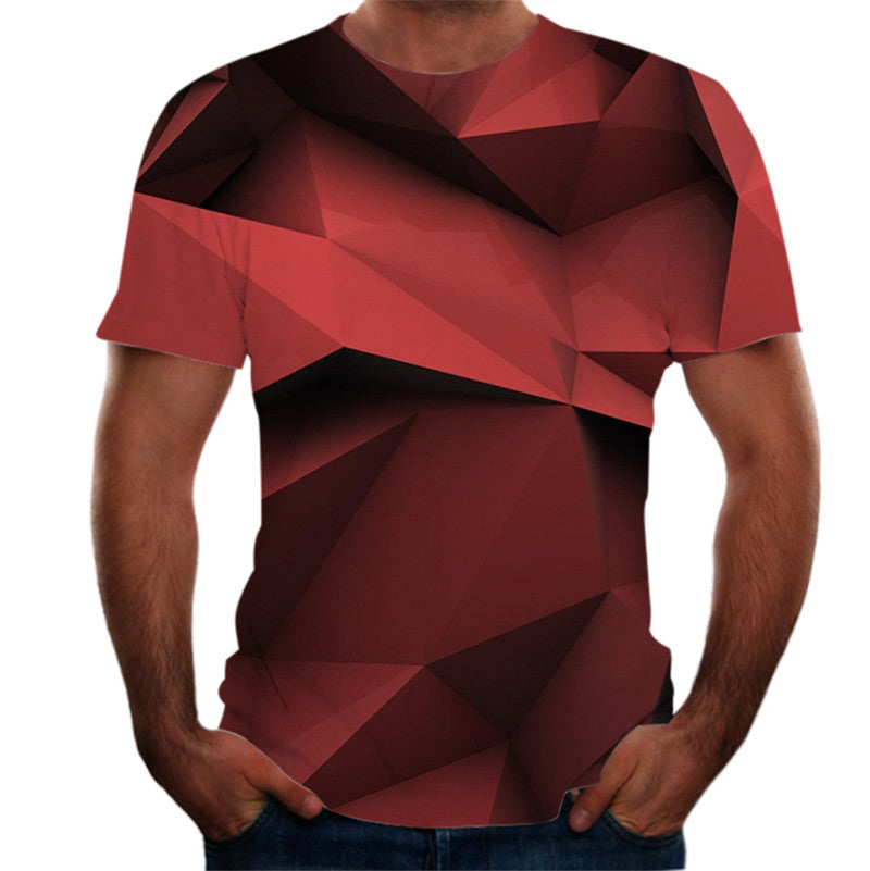 3D digital printing round neck short sleeves
