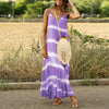 Women's Printed Striped Plus Size Maxi Loose Dress