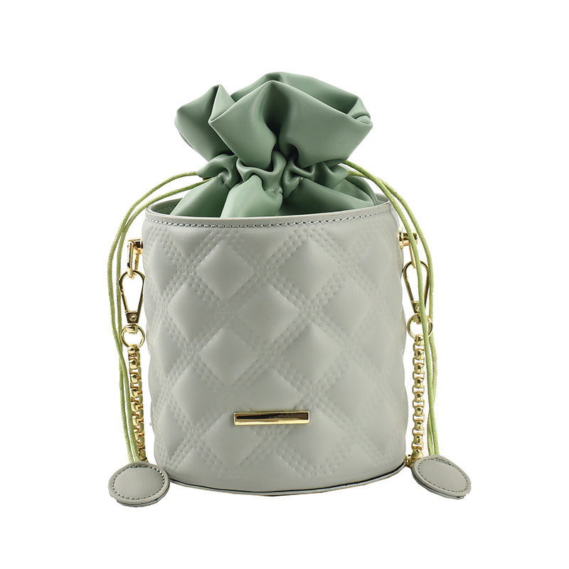 Lingge Chain Shoulder Messenger Bag Cute Simple Female Bag