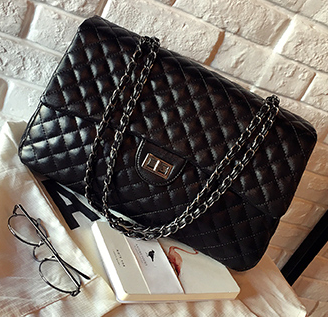 Embroidery thread rhombic chain handbag