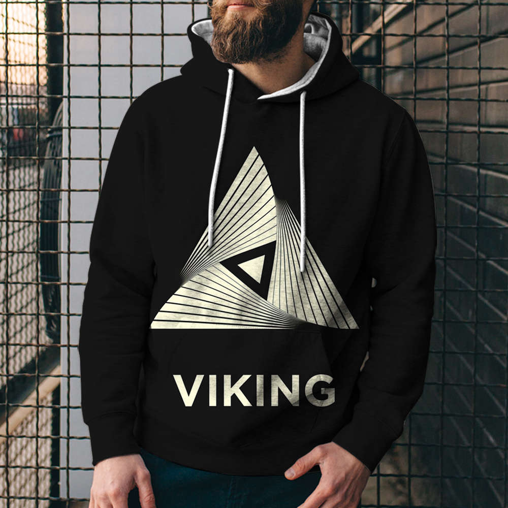 3D Digital Printing Loose Hooded Sweatshirt