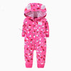 Single layer polar fleece romper zipper shirt