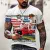 New Men Summer 3Dt Shirt Top Printed Street Short Sleeve