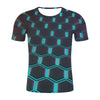 Abstract Twisted Swirl Digital Print Round Neck Short Sleeve T-Shirt