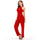 Ruffled solid color slim-fit jumpsuit