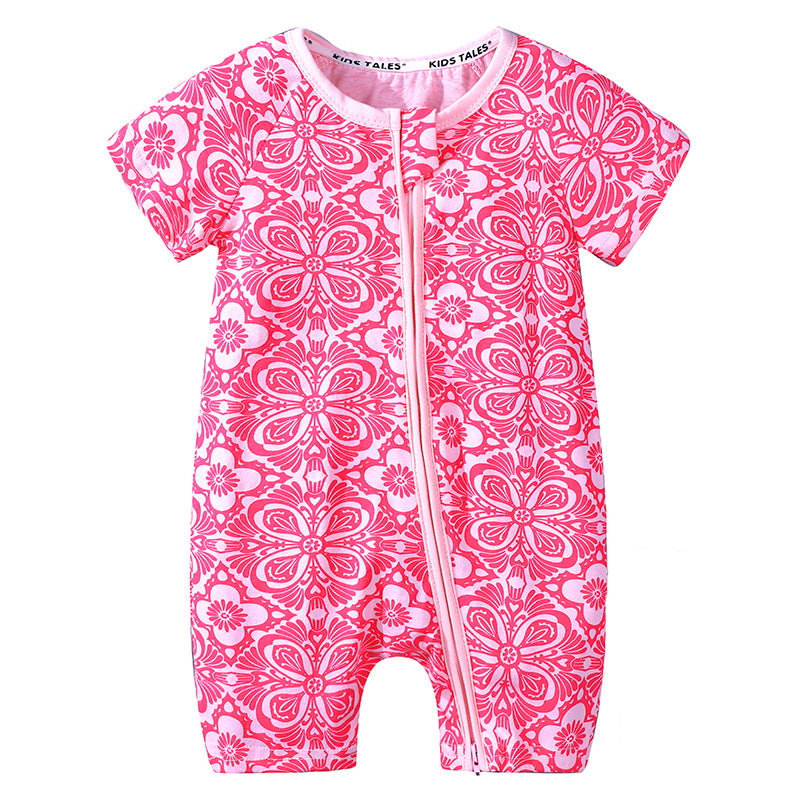 Newborn printed double zip bodysuit