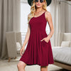 Spring And Summer New Women's Suspenders Sexy Casual Solid Color Dress