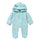 Hooded design jumpsuit with fleece