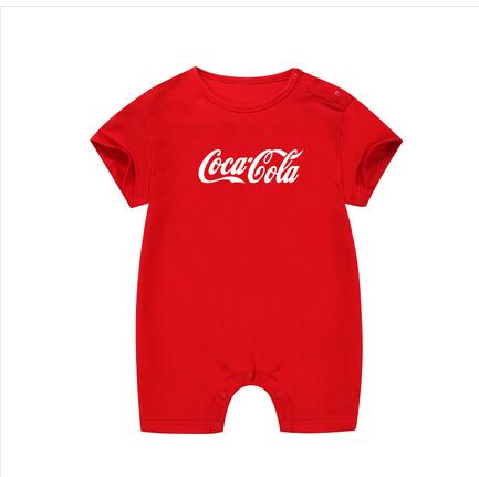 Baby clothes summer short sleeve 0-3-6-9-12 months cotton summer soda cola wild baby romper
