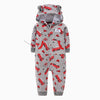Single layer polar fleece romper zipper shirt