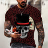 New Men Summer 3Dt Shirt Top Printed Street Short Sleeve