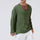 Linen Ethnic Style Loose Men's V-neck Solid Color Long-sleeved T-shirt