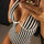 New Striped Deep V One Piece Swimsuit Sexy Bikini