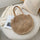 Fashion Hollow Flower Round Straw Woven Bag