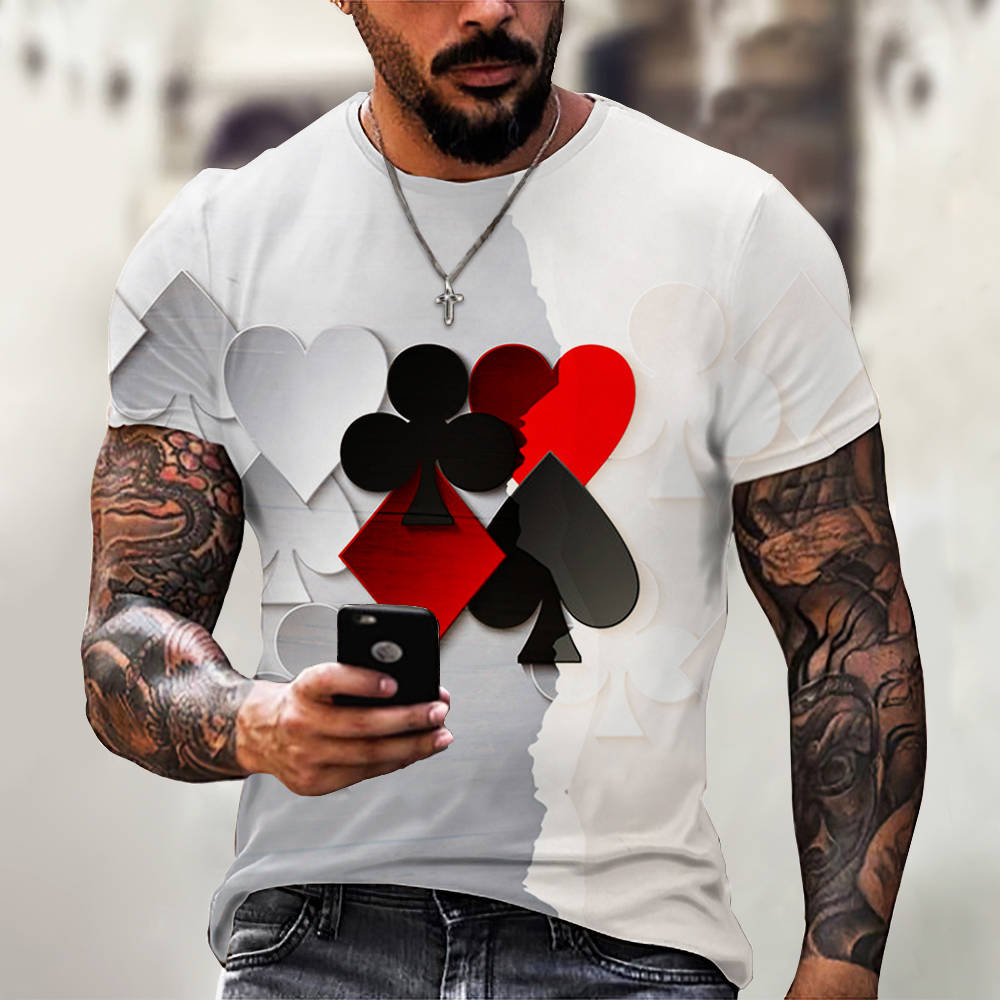 New Men Summer 3Dt Shirt Top Printed Street Short Sleeve