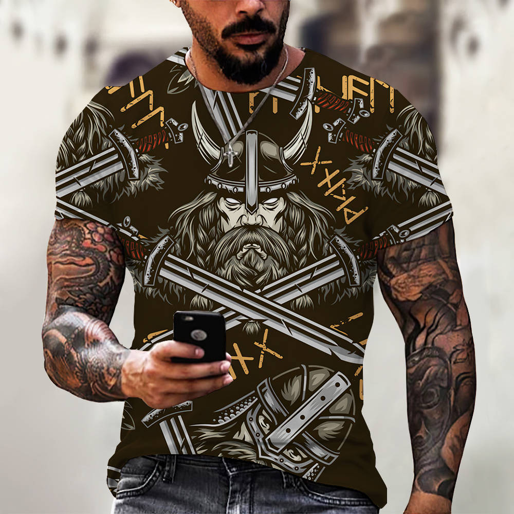 New Men Summer 3Dt Shirt Top Printing Street Short Sleeves