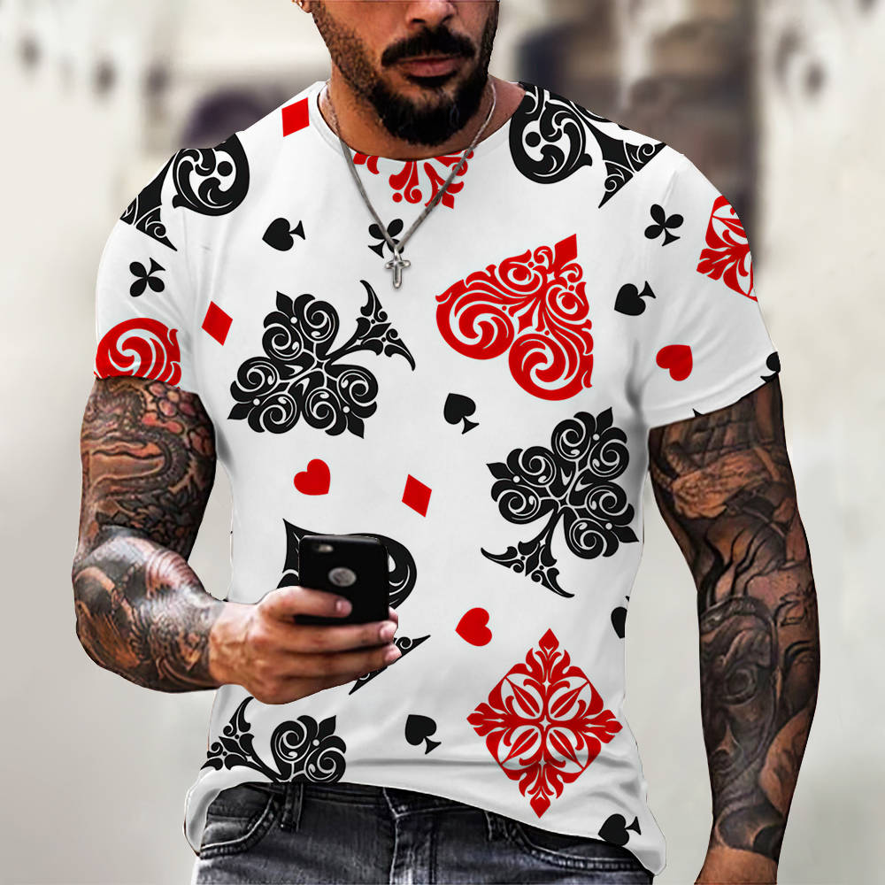 New Men Summer 3Dt Shirt Top Printing Street Short Sleeves