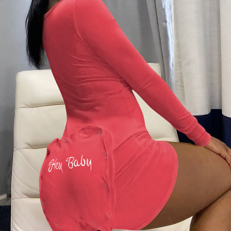 Women's Pajamas Sleepwear Home Wear Deep V Embroidered Jumpsuit