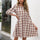 Loose Casual Pullover Plaid Dress Women