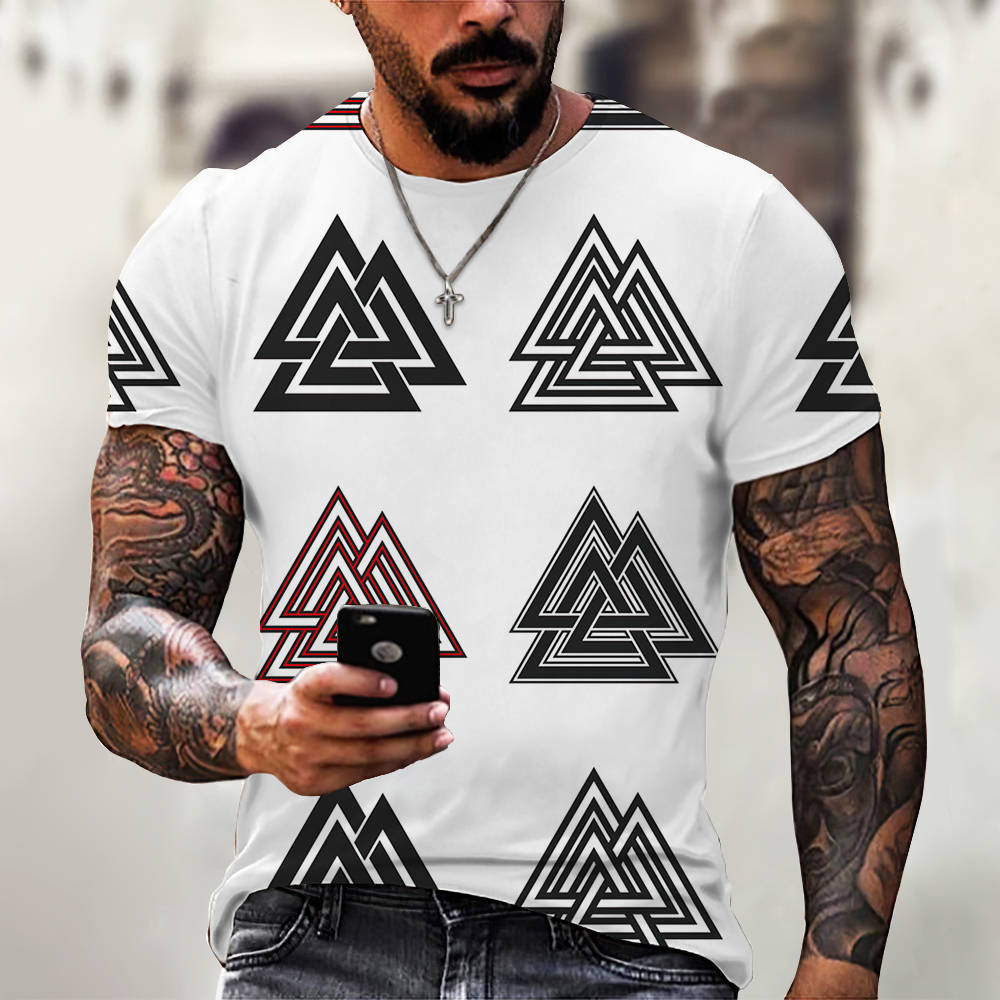 New Men Summer 3Dt Shirt Top Printing Street Short Sleeves