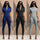 European And American Women's New Fashion Casual Sports Solid Color Jumpsuit