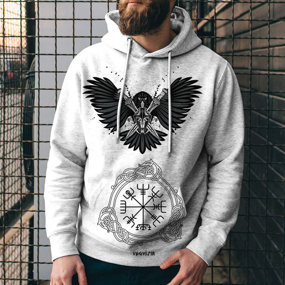 3D Digital Printing Loose Hooded Sweatshirt