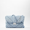 One-Shoulder Washed Denim Crossbody Trendy Bag