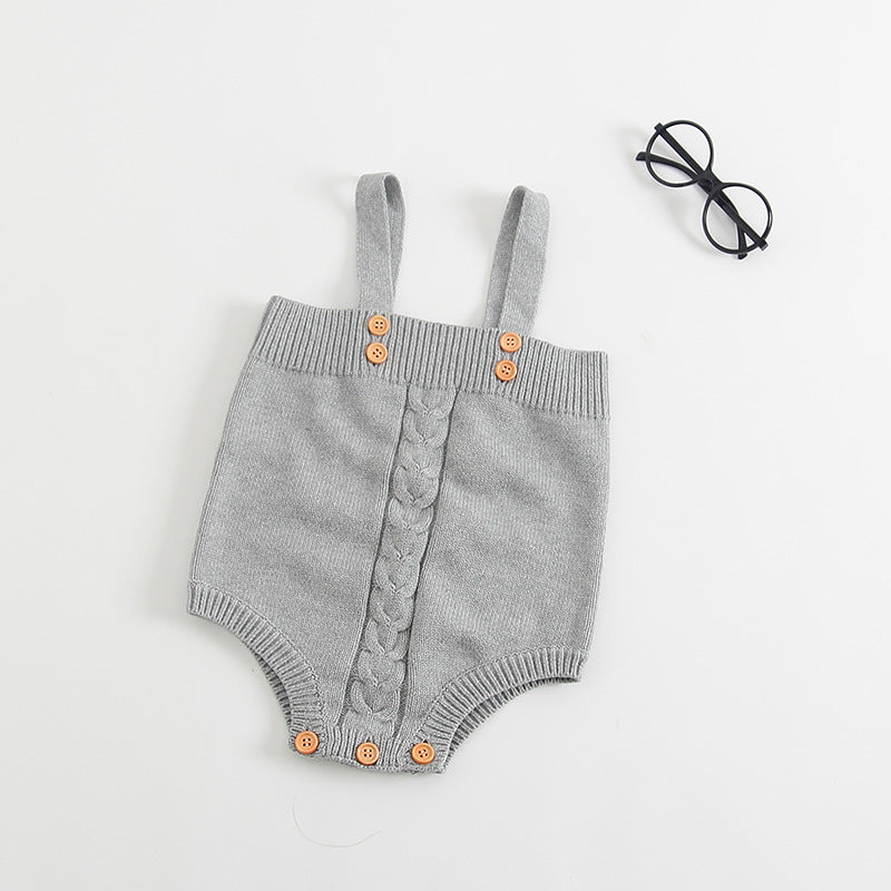 Knitted Jumpsuit Romper Sling Climb
