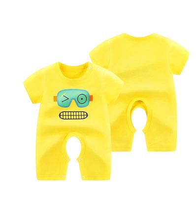Baby onesies short-sleeved cotton baby clothes summer thin section male newborn clothes female summer romper