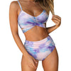 Two-Piece Cross High Waist Split Swimsuit