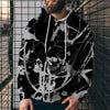 3D Digital Printing Loose Hooded Sweatshirt