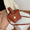 Solid color shoulder bag