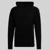 Mens Long Sleeve Hoodie With Pleated Stripes Hoodies