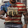 3D Digital Round Neck Short Sleeve T-Shirt