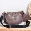 Fashion Woven Pattern PU Leather Crossbody Bag