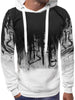 Mens casual sports tethered hooded fleece sweater jacket