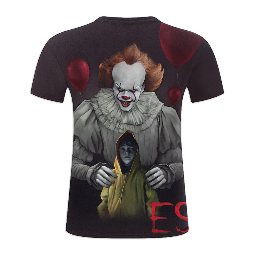 Joker 3D Digital Printing Round Neck Short Sleeve T-Shirt