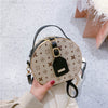 Crossbody Bag Retro Fashion Western Style Portable Round Cake Bag