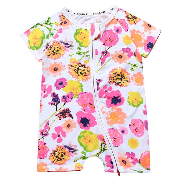 Newborn printed double zip bodysuit