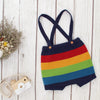 Knitted Rainbow Rompers