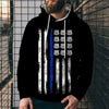 Hooded 3D Printed Loose Hooded Sweater