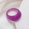 Retro Colored Resin Ring Single Set Summer Beauty Rings