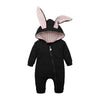 Big ears bunny one-piece l hooded zipper romper romper