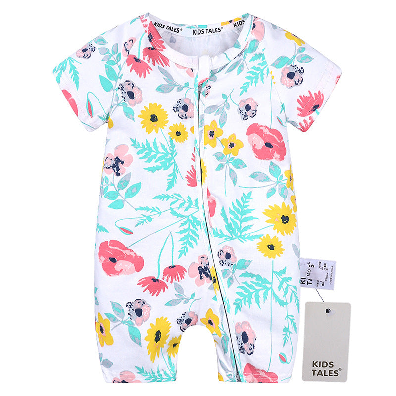 Newborn printed double zip bodysuit