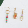 Handmade Personality Shell Rice Bead Earrings Set