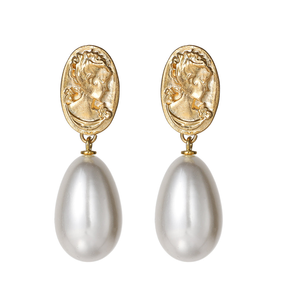 European And American Fashion Drop Pearl Earrings