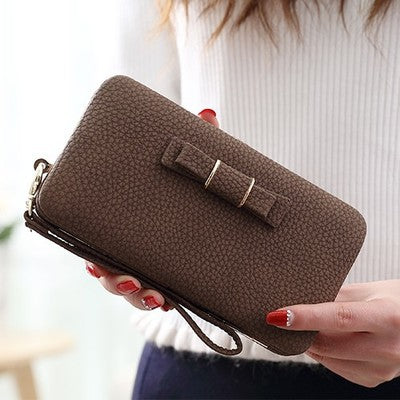 Cute bow large capacity multi-function clutch