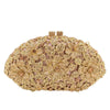 Shell-shaped flower gemstone bag evening bag rhinestone clutch