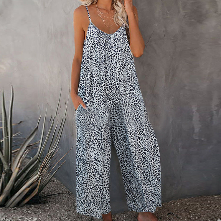 European And American Women's Sling Jumpsuit